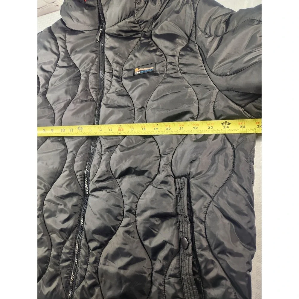 NEW! HFX Outdoors Men's Quilted Water Resistant Puffer Coat Hooded Black XL